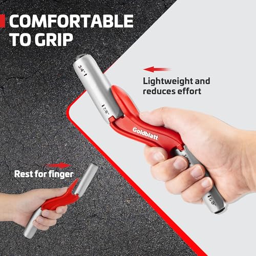 Goldblatt RED Masonry Brick Jointer Tool, 4 Sizes Barrel Jointer, 1/2in, 5/8in, 3/4in, 7/8in Wall Beauty Stitcher, Stainless Steel Masonry Joint raker, 4 in 1 Bricklaying Jointer - Image 3