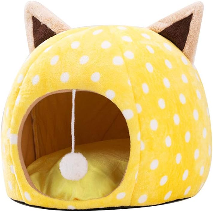 FJYDBTWJ ペット用品ペットベッド寝袋フォーシーズンズユニバーサルハウスハウススモールドッグケンネル冬暖かいペットマット/Ye