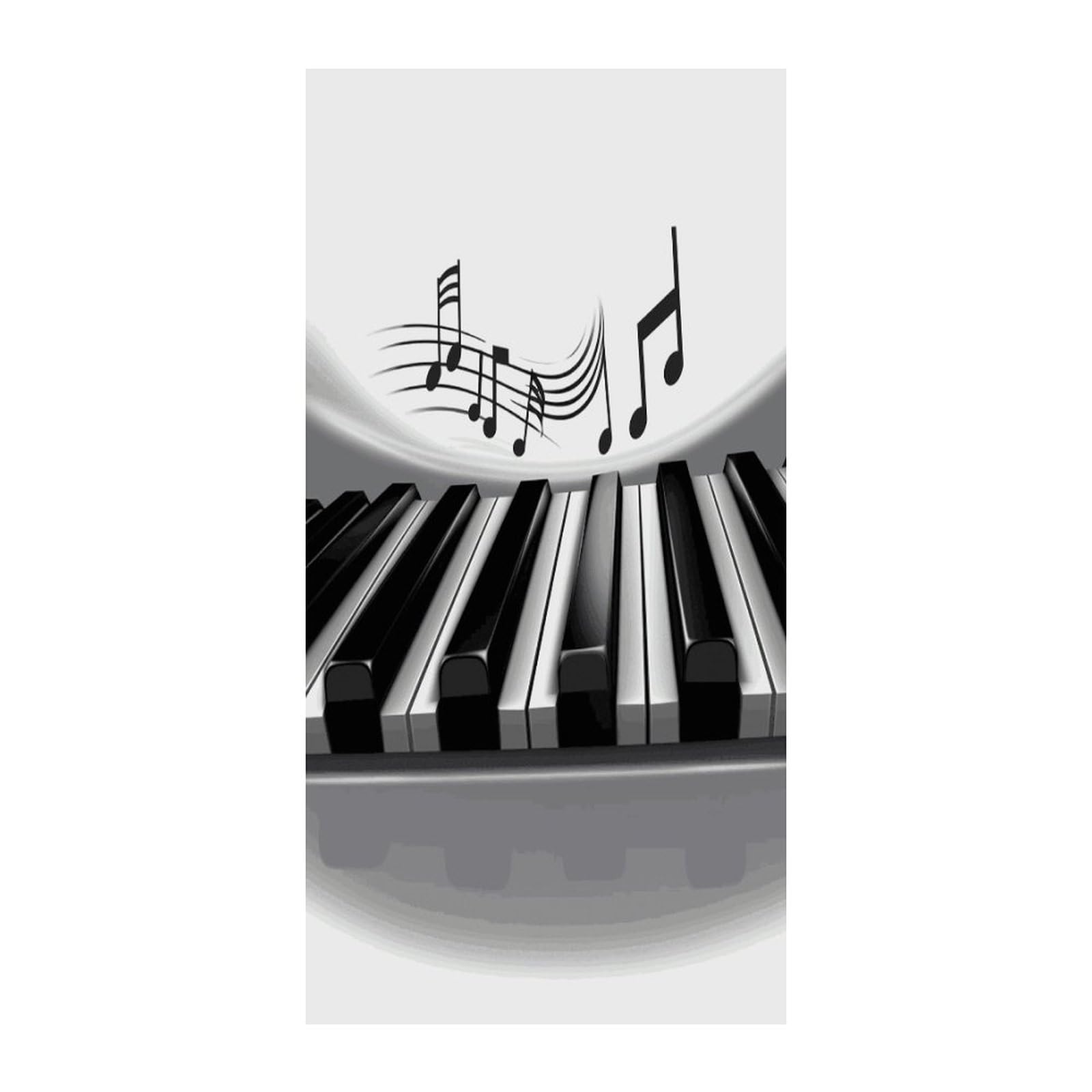 Fekiloot Style Piano Music Symbol Door Curtain Room Divider Curtains