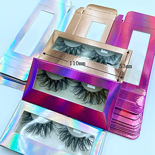 Mink Lashes Boxes Wholesale 30 Pairs Empty Mixed color Individual lash case (3 colors, no trays or lashes included) for Mink Eyelashes and Faux Mink lashes 15mm-25mm Lashes Suitable (mixedcolor001)