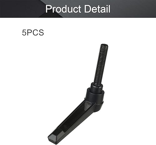 Miniatura 66 de Othmro 2 piezas de palanca de sujeción con rosca M8 Palanca de trinquete, aleación de aluminio ajustable con botón de bloqueo con perno roscado 2