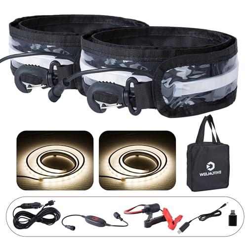 Welmotive 12V 4ft Led Light Strip Dimmable Camping Awning Light with 140 SMD 2835 LED Chips Cabinet Lights, Rv Accessories Waterproof IP67 Multi-Functional Use for Car Tent, Camper Motorhome