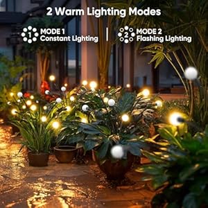 Solar Lights Outdoor Garden Decor 4 Pack 32 LED Firefly Solar Outdoor Lights Waterproof Solar Lights for Outside Yard Patio Porch Pathway Landscape Decorations Solar Swaying Light Sway by Wind