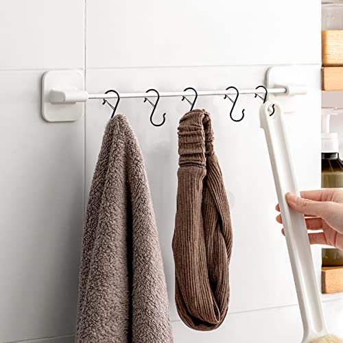 Swatowot S-Haken mit Sicherheitsschnalle, 9 cm, S-Haken zum Aufhängen, S-förmige Haken für Utensilien und Schrankstange zum Aufhängen von… – Ansicht 6
