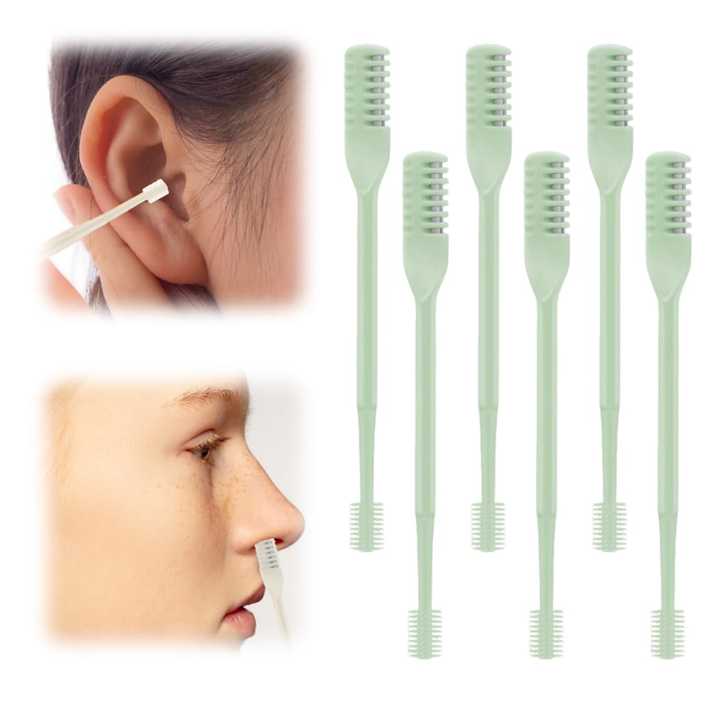2-in-1 Nasal Hair Cutter 2025 New 360 Rotating Nose Hair Trimmer Remover Tool Portable Nasal Grooming Kit for