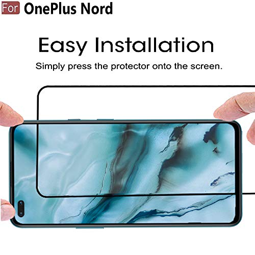 Image of CEDO Tempered Glass for OnePlus Nord | Screen Protector Full HD Quality Tempered Glass Anti-Scratch Edge to Edge Coverage with Easy Installation Kit (Black)