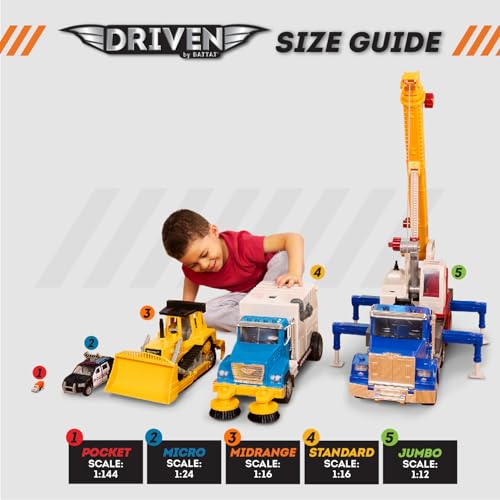 Driven by Battat WH1125Z Pull-Back Race Cars Blister (4 Pack) Turbocharge 4er Pack Rennwagen Nachziehspielzeug – Spielzeugautos Geschenkset Mini Autos Fahrzeuge Rückziehautos – Spielzeug ab 3 Jahre