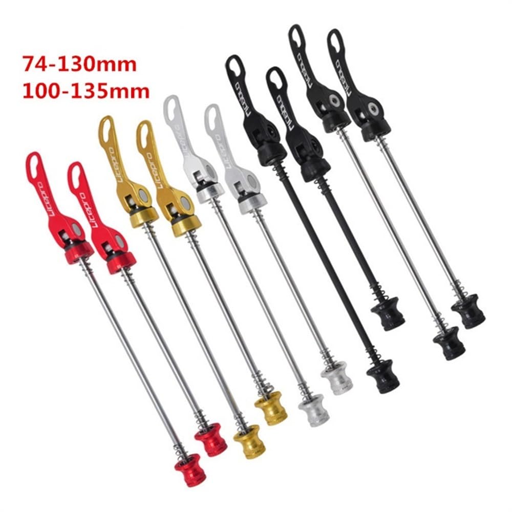 Fahrrad Schnellspanner Klapprad Schnellentsetzungsstange Aluminiumlegierung 74 130mm Qr. Spieße 100 / 135mm Radnaben Skewer Hebel for MTB Rennrad Schnellspanner Fahrrad ( Color : Black pair 100 135 ) Sport & Freizeit