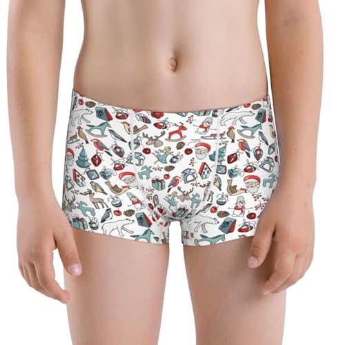 Boys' Cotton Boxer Brief Soft Underwear-Christmas Elements
