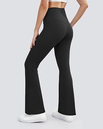AB-Eleven Yoga Pants for Women High Waisted Flare Leggings Bell Bottom Leggings Front Seamless Flared Workout Pants