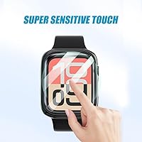 Vista 4 de Ailun for Apple Watch SE 3/SE 2023/Series 6/5/4/SE Screen Protector [44mm], Ultra-Thin Hard PC Case Built in Tempered Glass for iWatch, Shockproof