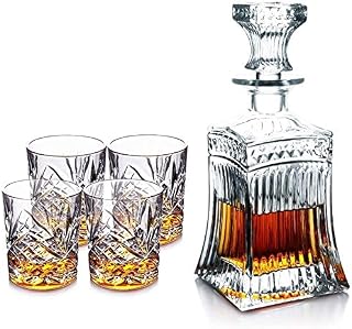 Wine Decanter, Whiskey Decanter Sets Whiskey Decanters,Set Of 4 Glasses And Gift Claret Jug Sets,Wine Set Sets Of 5 (Size : B)