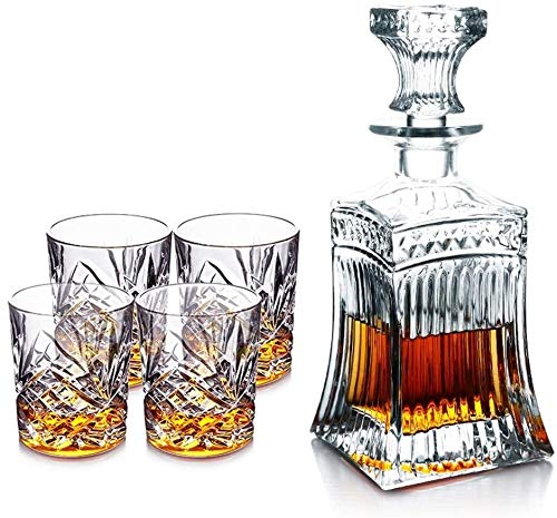 Karafka do wina, zestaw do whisky, bezołowiowe kryształowe kubki, ręcznie dmuchane pudełko na prezent, wielofunkcyjny zestaw do degustacji likierów, można myć w zmywarce