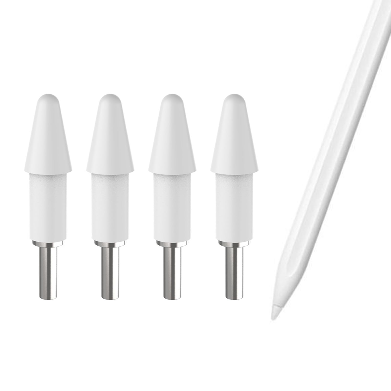 Pack of 4 Replacement Tips, Compatible with Xiaomi Smart Pen (2nd Generation), Pen Stylus Tip, Replacement Tips, Touch Tips Nibs, Comfortable Writing Feel, Replacement Pen Cap for Tablet Stylus