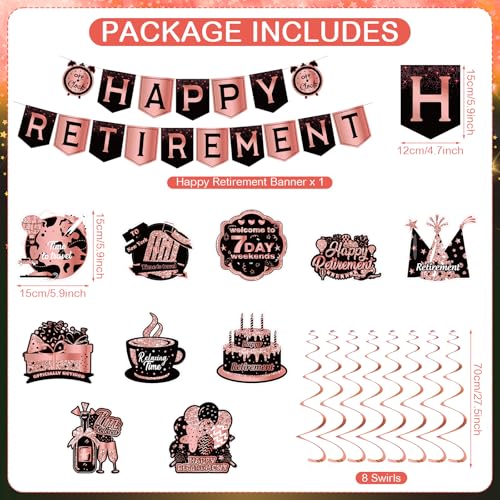 Save 50% on Rose Gold Retirement Party Decorations Kit - Image 6