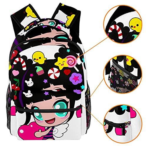Sac à dos décontracté aux finitions bouclées et nuances multicolores - 3