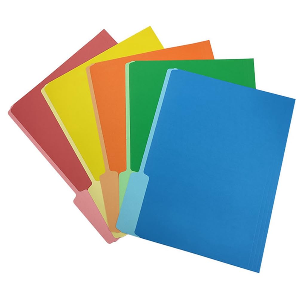 Manila Color - Cartella di archiviazione per documenti a pagina singola, in cinque colori, classificazione dati per ufficio