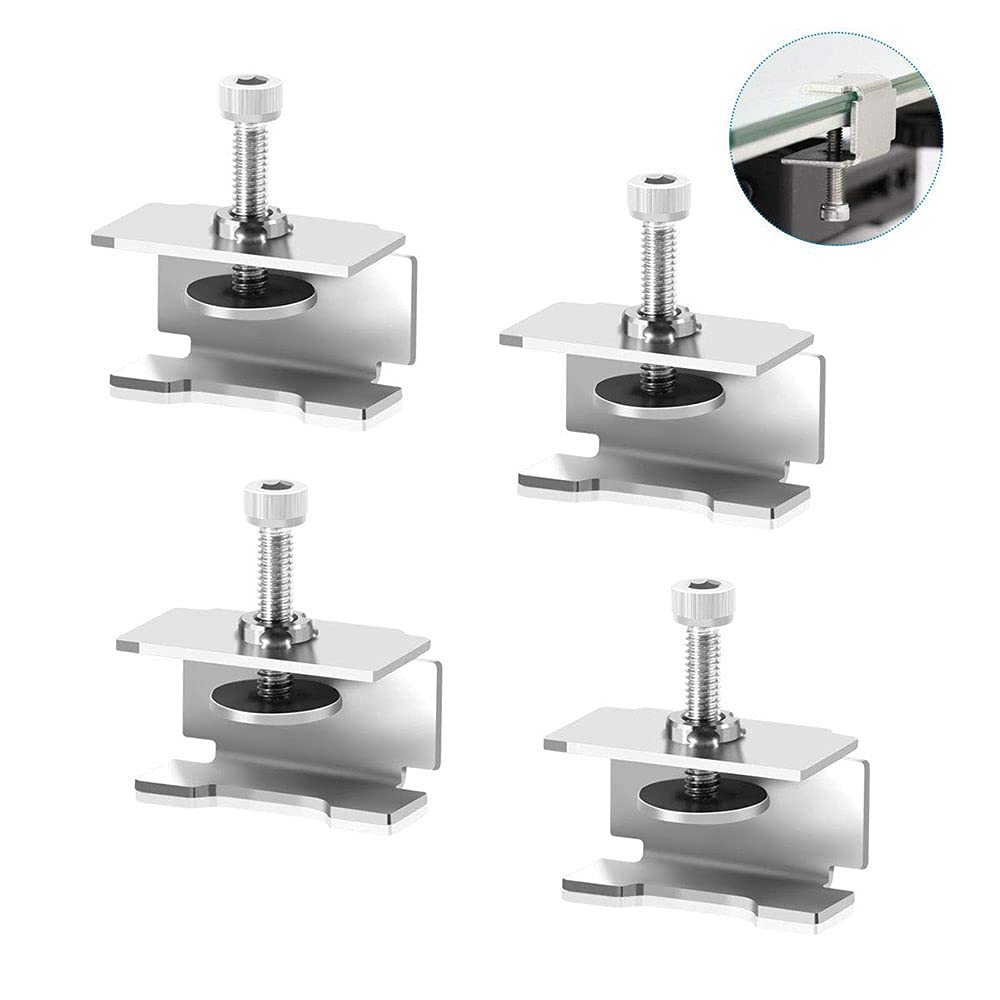 8x Edelstahl-Klemmen Für 3D-Drucker Glasbett - Kompatibel Mit Ender 3, Ender 5, CR-20 U.a.