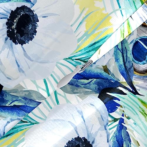 Housse de coussin fleurs de paon aquarelle lavable pour rénover canapé - 7