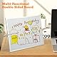 Magnetisches Whiteboard, Beidseitige Magnettafel Weiß mit Ständer, Kleine Desktop Schreibtafel 30x40cm, Whiteboard mit Ständer, Abwischbar & Vielseitig Verwendbar für Zuhause und Büro