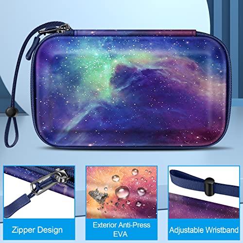 Image of Fintie Carrying Case for Nintendo New 2DS XL LL /New 3DS / 2DS / 3DS XL LL, Protective Hard Shell Portable Travel Cover Pouch with Game Card Slots & Inner Pocket, Galaxy