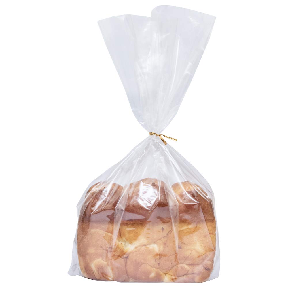 Wowfit Bread Poly Bags Pack of 100 Entirely Transparent Clear Bakery