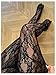 WDIRARA Women's Plus Size Lace Mesh Sheer Tights High Waisted Stockings Pantyhose Black 3X-Large Plus