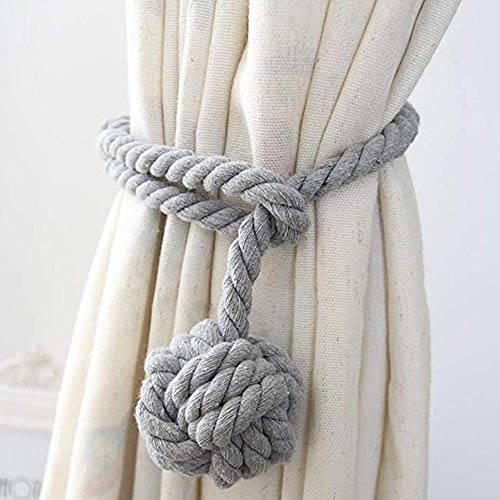 2 Paia di Coppia di Nappe fermatenda in Corda