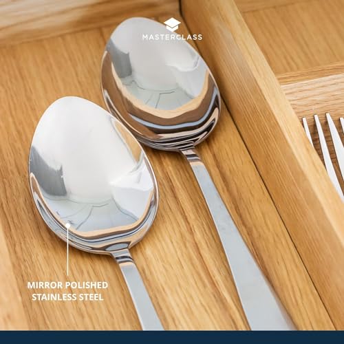 MasterClass Duo of Stainless Steel Serving Spoons, 2-Piece Spoon Set for Buffets, Dinner Parties and Family Meals - Silver - Image 6