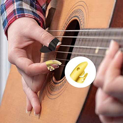 Médiators de Pouce de Guitare 12pcs Doigts Plectres Réglables Médiators Picks Comprenant 8pcs Doré Médiators Doigts… - Les Beatles, Paul McCartney, John Lennon, RIngo Starr, George Harrison Médiators de Pouce de Guitare 12pcs Doigts Plectres Réglables Médiators Picks Comprenant 8pcs Doré Médiators Doigts… – Image 7