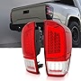 AKKON - For 2016-2022 Toyota Tacoma Full LED Light Bar Tail Lights Red Clear Lens Housing Set
