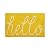 DII Hello Coir Fiber Doormat Non-Slip Durable Outdoor/Indoor, Pet Friendly, 17.5x29.5, Yellow