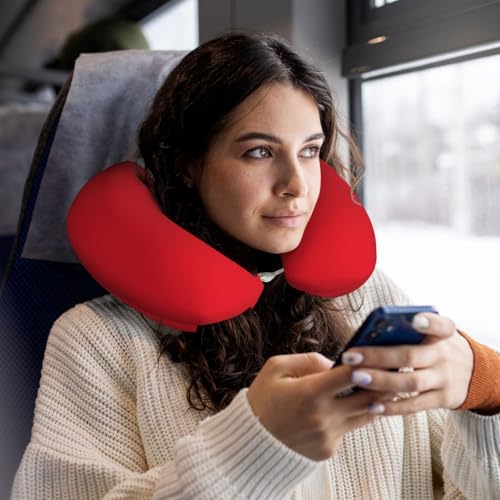 Almohada de espuma viscoelástica para viaje U miniatura 5