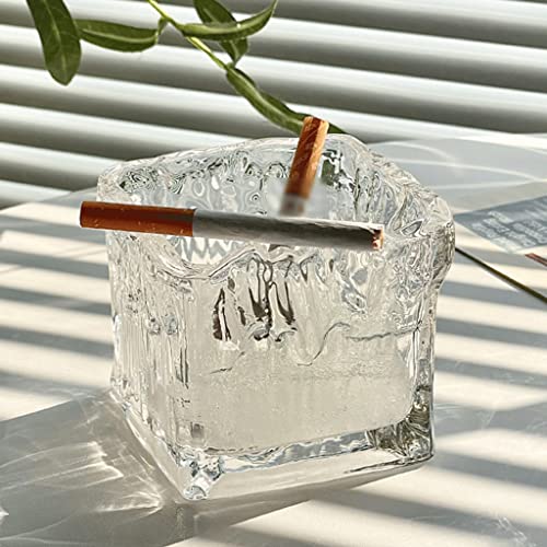Cendrier en verre léger pour table basse de salon moderne L
