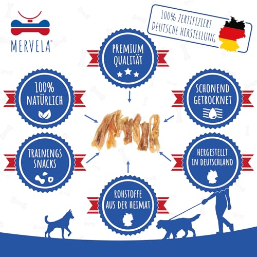 MERVELA Pferd Achillessehne | 100% Pferd pur | 1 Stück | Sehne Achillessehne vom Pferd | Qualität aus Deutschland | ideal für allergische und Sensible Hunde