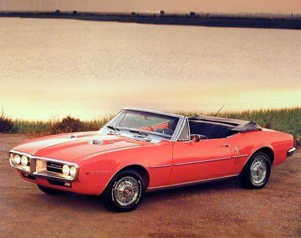 1967 Pontiac Firebird Convertible Vintage Car Art Print Cuadro Decoración de pared (8 x 10)