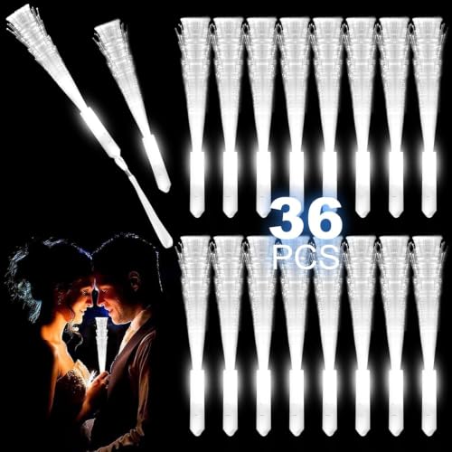 NARYVORA Lot de 36 Baton Lumineux Led, 3 Modes Fibre Optique Lumineuse