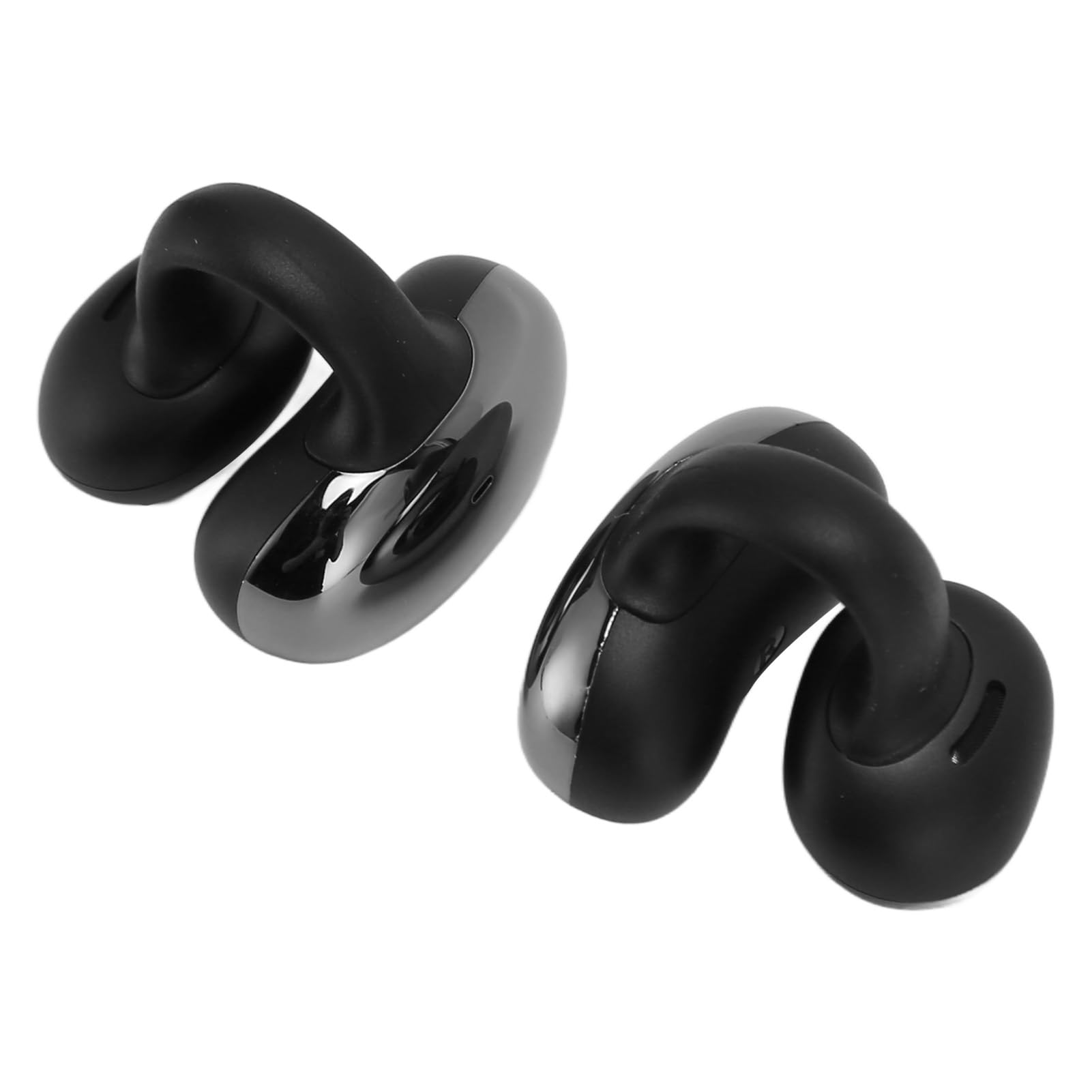 Pendientes Auriculares Inalámbricos, Cómodos Y Sencillos Control Táctil 5.3 Batería De Larga Duración Conducción Ósea Pendientes Deportivos con Clamp/Holder (Black)