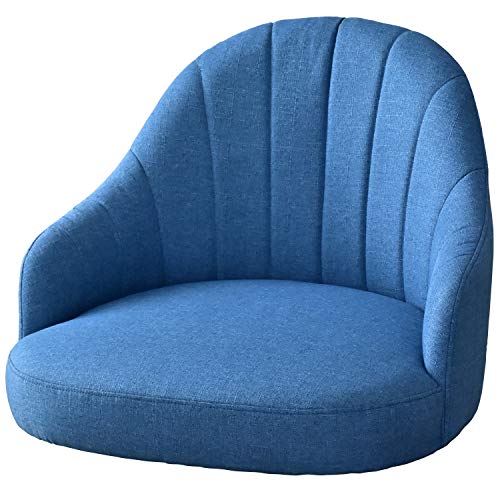 DORIS ドリス 座椅子 クッション ポケットコイル かわいい デザイン ハイバック ファブリック ブルー ハナ【15522】