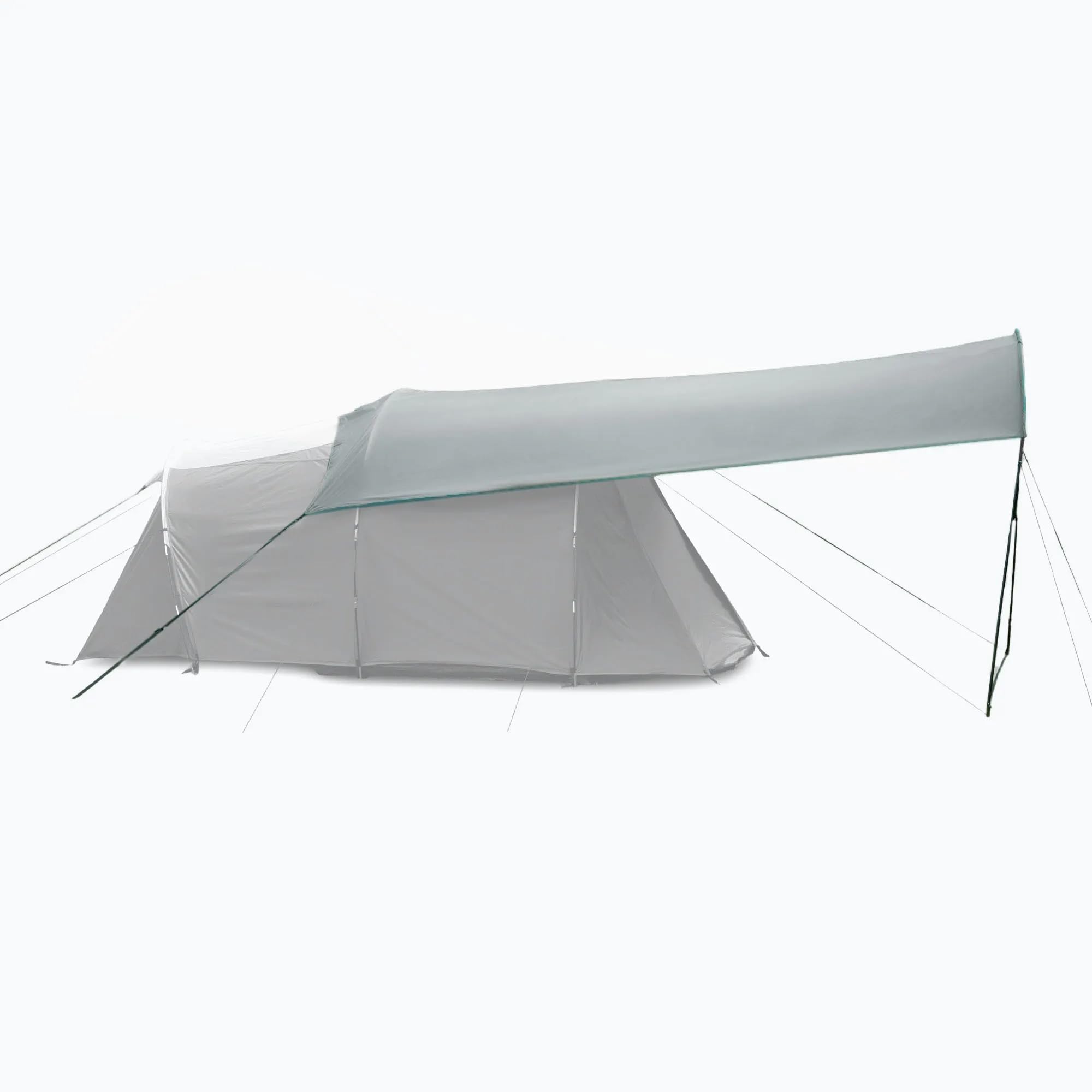 KADVA Pinto daszek namiotowy 460 x 320 cm na kemping | Szare zadaszenie z poliestru z 2000 mm słupa wody, klejonymi szwami i wysokością 240 cm do namiotów wieloosobowych