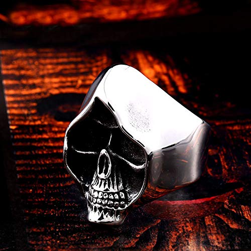 Image of Genuine Stainless Steel Ring Jewelry for Men Fashion Punk Biker Skull Rings