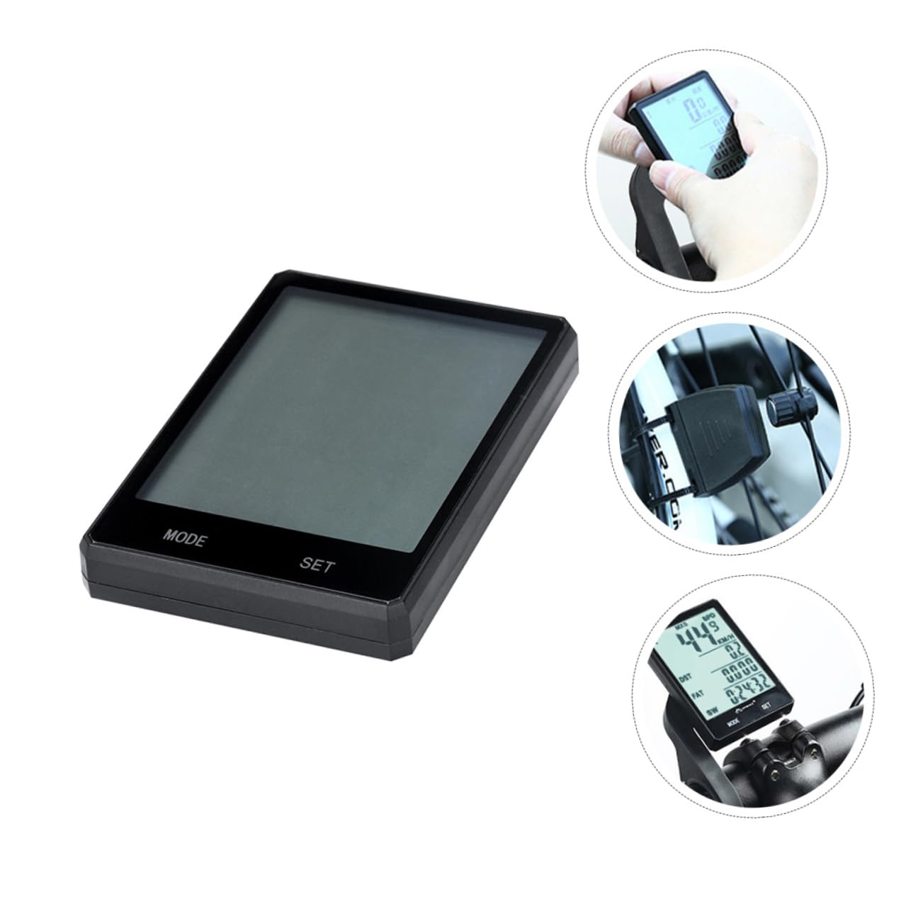 Toddmomy Codice ciclistico ciclocomputer senza fili tachimetro della bici Contachilometri wireless impermeabile contachilometri senza fili contachilometri impermeabile Nero