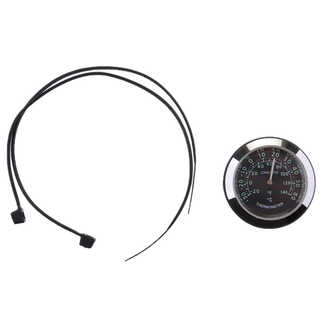 LR Decor Motorcycle Bike Dial Clock Watch Thermometer Hygrometer Thermometer - Black-image-6