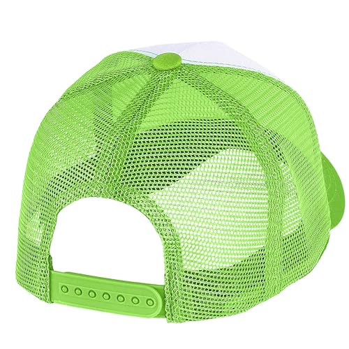 Image of Falari 5-Panel Mesh Baseball Cap, Trucker Hat, Structured Plain Design, Cotton, Adjustable Size