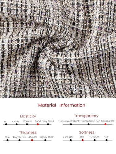 Image of Hobemty Women's Sleeveless Tweed Dress Boat Neck Work Office Sheath Dresses