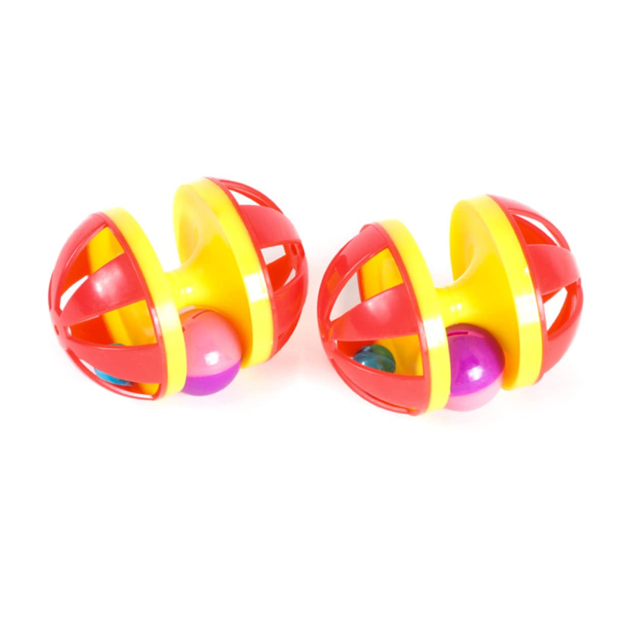 minkissy 12piezas Juguetes para Gatos Cascabeles De Balones Interactivas De Plástico para Diversión y Estimulación para Gatos Aleatorios