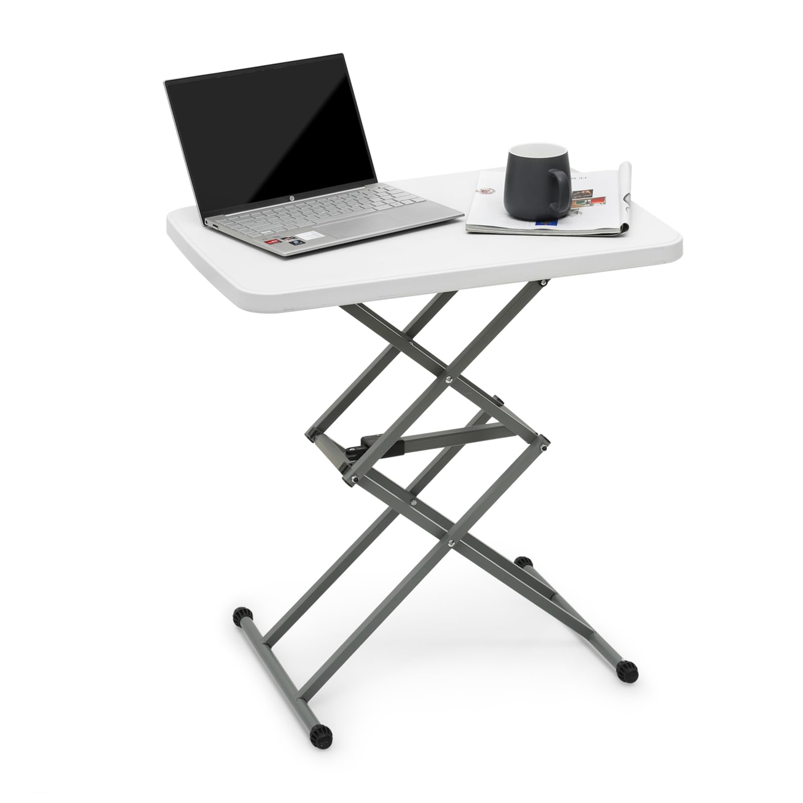 Athena Collection Folding TV Tray Table Couch Table with 5 Height Adjustments, Portable Small Folding Table Dinner Tray Laptop Table for Living Room Small Space for Eating on Bed Sofa Couch