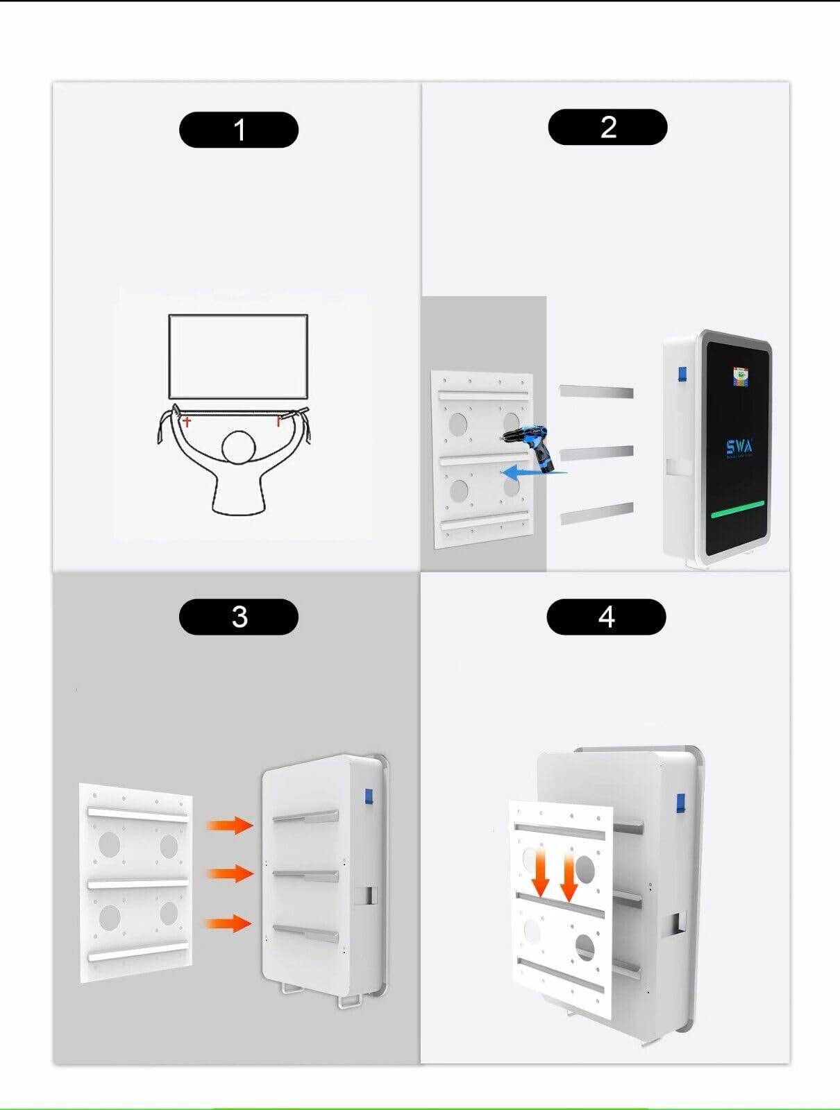 Lifepo4 - Memoria solar (10,24 kWh 200 Ah, 14,34 kWh 280 Ah, litio, 48 V, 51,2 V, con pantalla táctil (memoria 14,34 kWh 280 Ah)