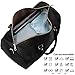 Weekend Travel Duffel Bag Waterproof Tote Weekender Bag Leather Overnight Bag Luggage Carry On Sports Bag Gym Bag for Men&Women (Black)