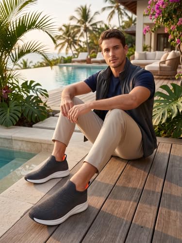 Image of OFF LIMITS Royce Plus Size Men's Slip-On Shoes | Extra-Wide Toe Box, Breathable Fabric for Extended Wear & Stability